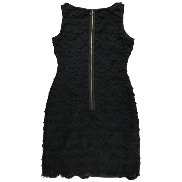 Guess size small black sleeveless flapper style mini dress fringe wave pattern - Picture 9 of 15